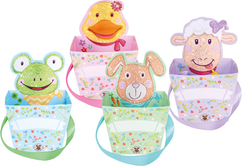 Geschenkkörbchen mit Glitzer, sortiert