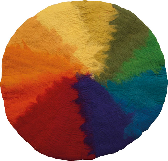 Regenbogen Filzmatte Jahreszeitenkreis