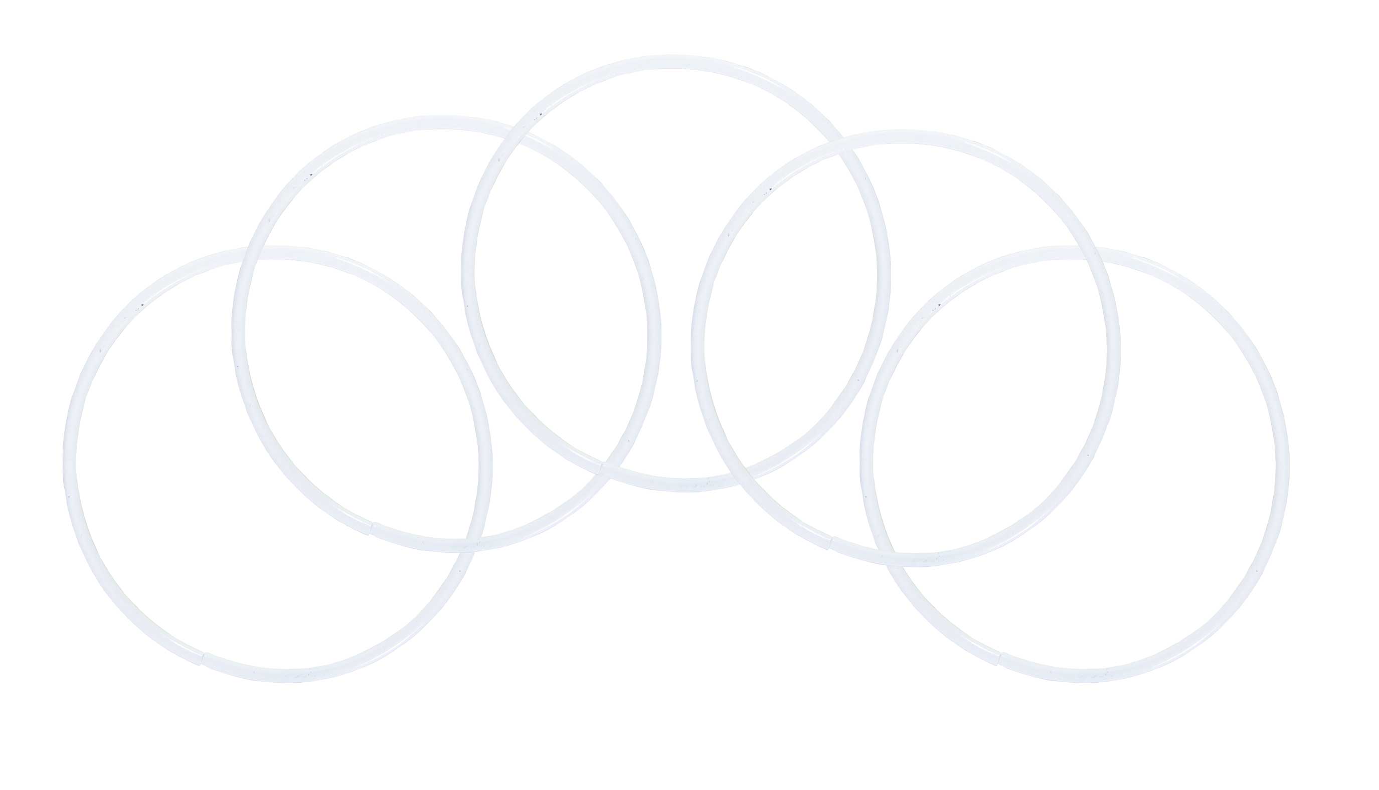 Metallring, 5 Stück, weiß beschichtet SALE