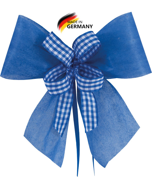 Schultütenschleife blau kariert