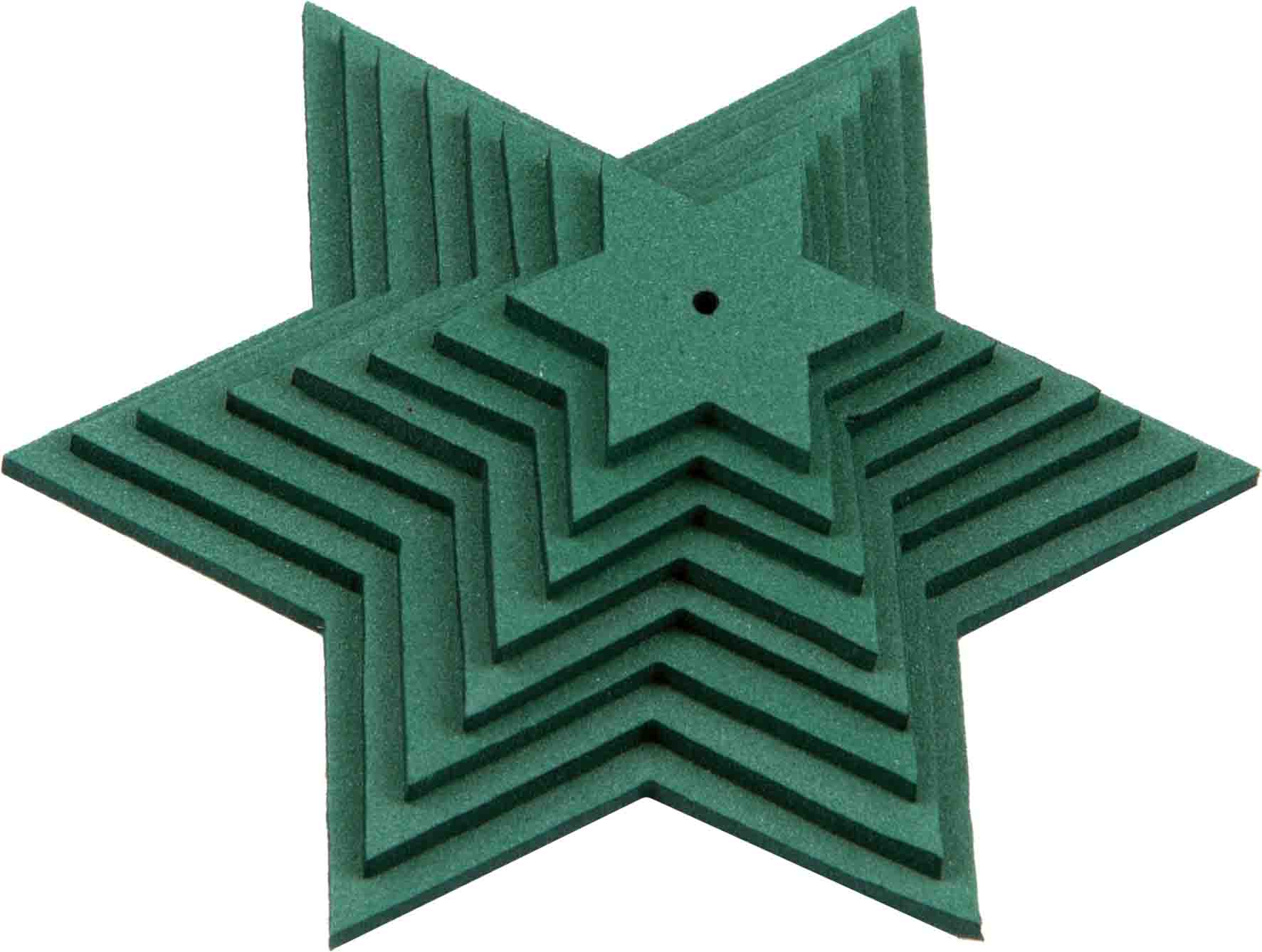 Sternenset tannengrün, 8-teilig, aus Moosgummi