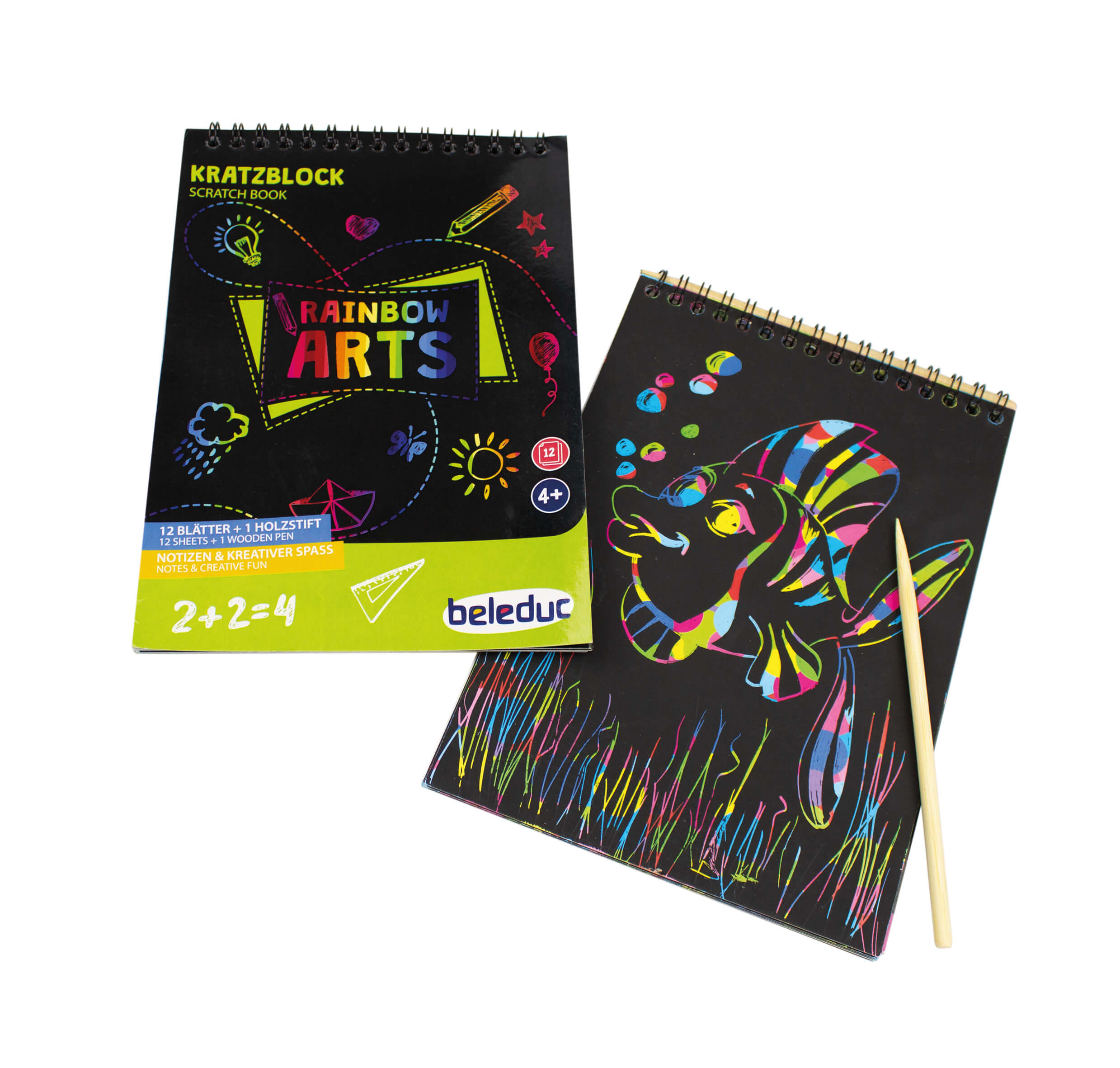 Regenbogen Kratzbilder Spiralblock