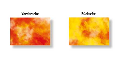 Motivkarton Nebel orange