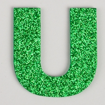 Glitterbuchstabe Maxi U grün