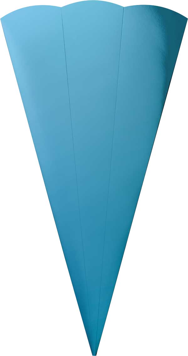 Metallic Schultütenrohling blau