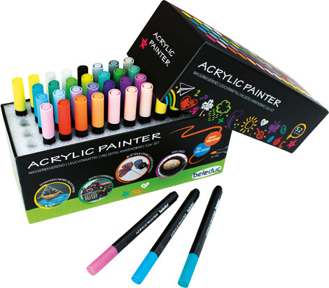 Acrylic Painter Set, 52 Stück sortiert