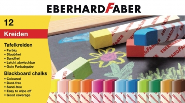 Tafelkreide 12 Stück sortiert