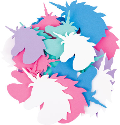 Einhornköpfe 24 Stück sortiert