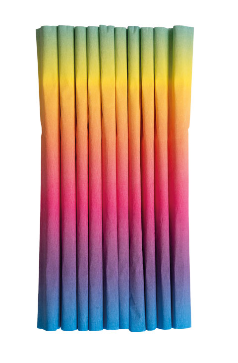Aqua Krepppapier 10 Rollen regenbogen lieferbar ab KW 35