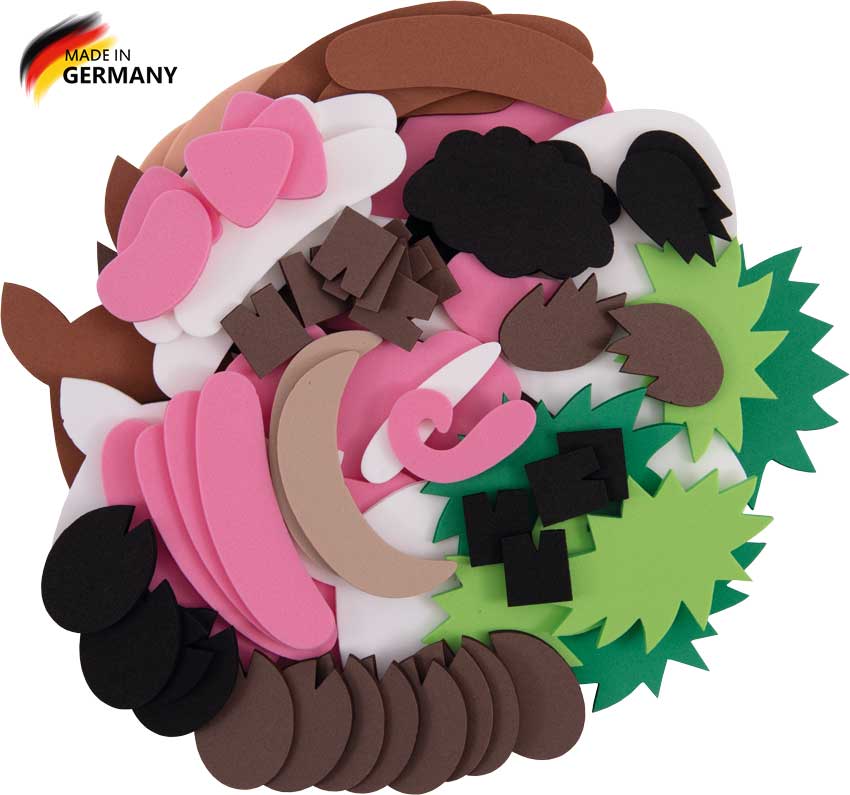 Moosgummisortiment Bauernhoftiere