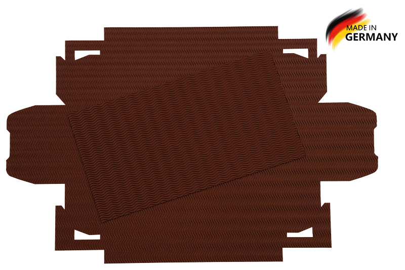 Kreativkarton braun aus 3D Wellpappe