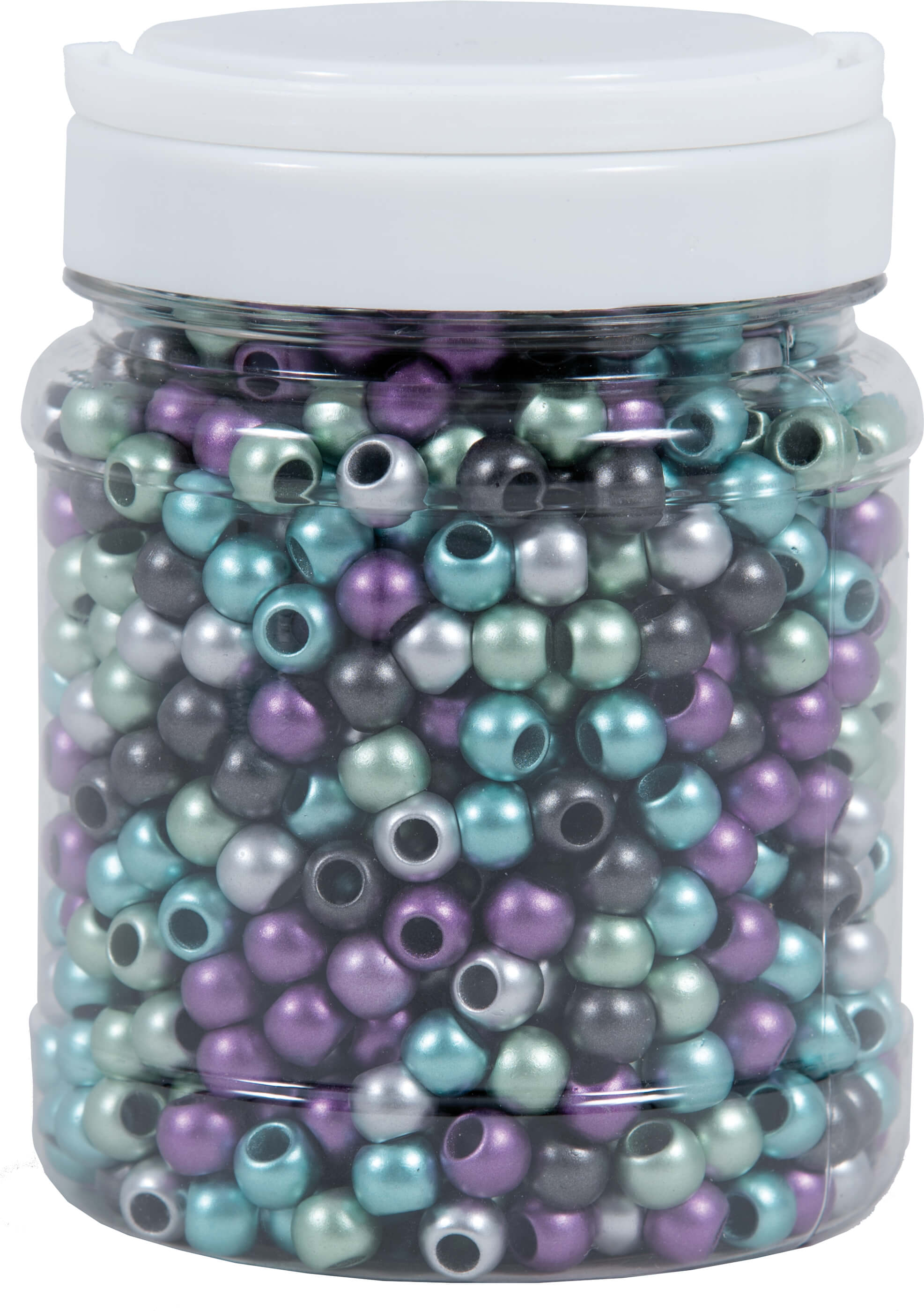 Perlenmischung XL rund metallic