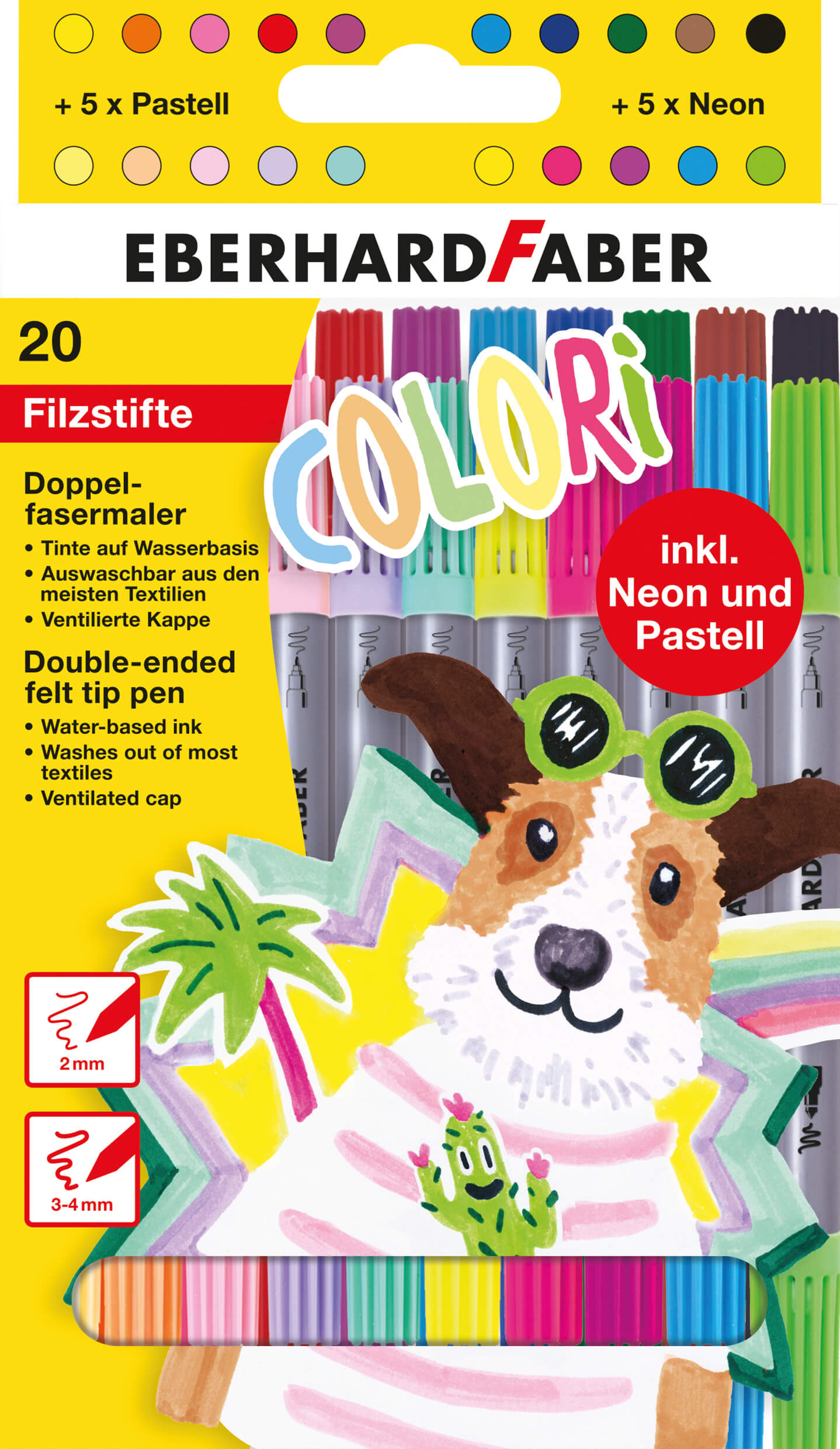 Doppelfasermaler 20 Stück sortiert