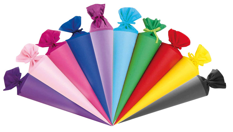 Schultütenrohling 10 Stück sortiert