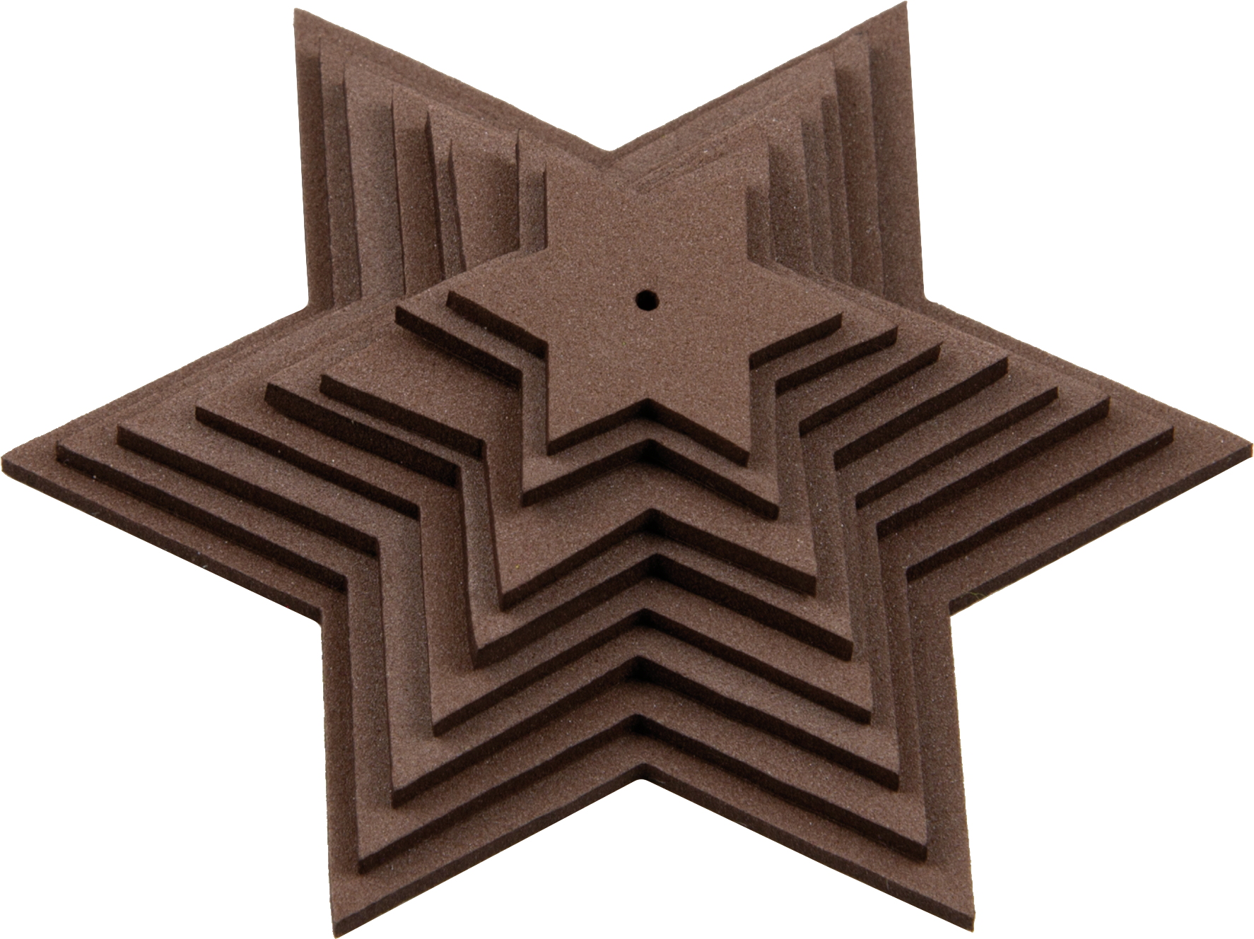 Sternenset braun, 8-teilig, aus Moosgummi