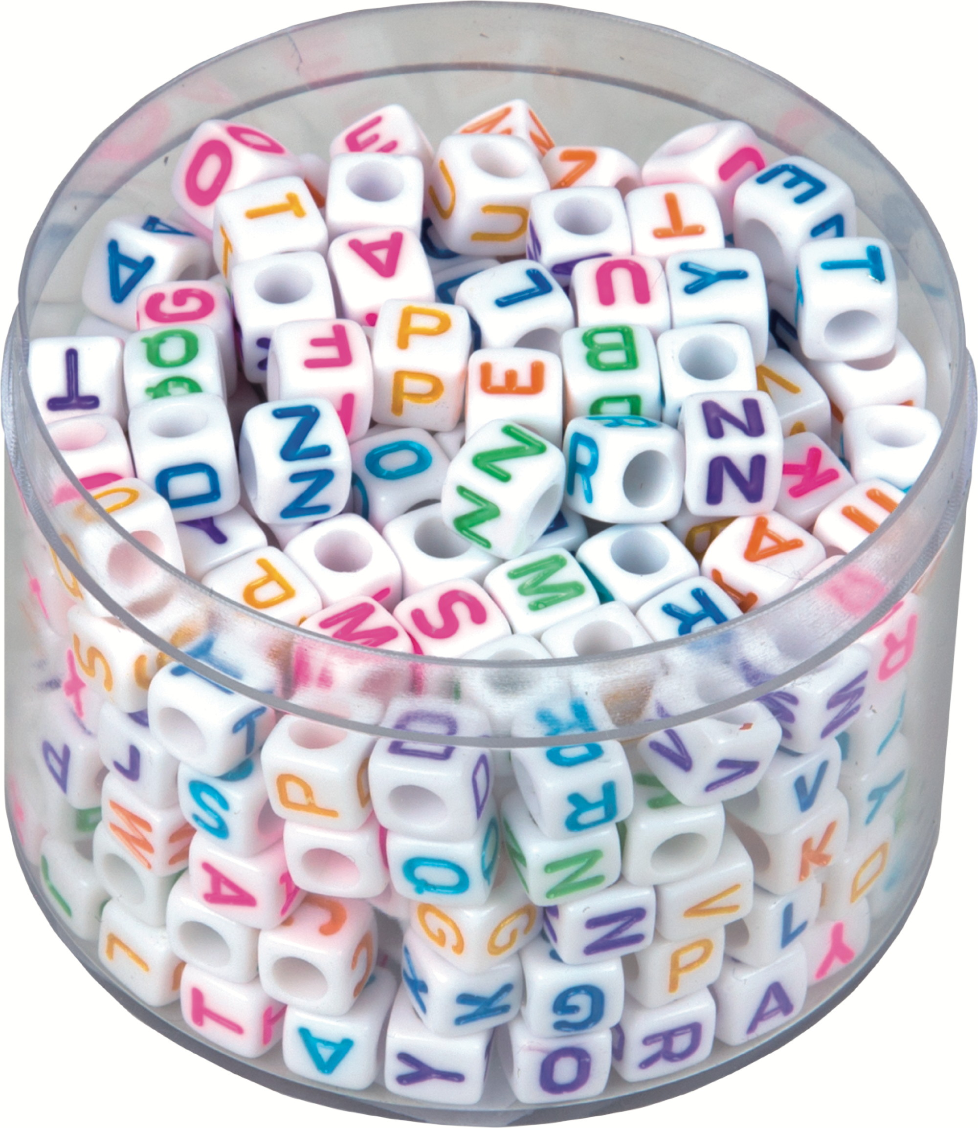 Buchstabenwürfel weiß/bunt