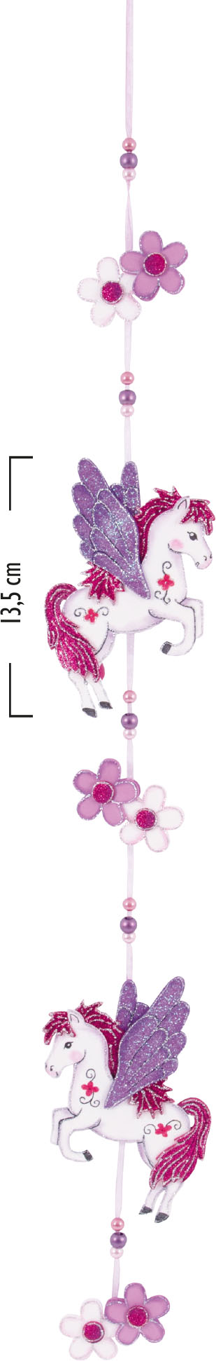 Moosgummisortiment Pegasus pink, mit Blumen