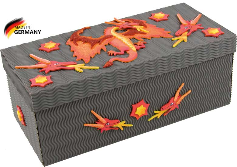 Kreativkarton Bastelset Drache grau