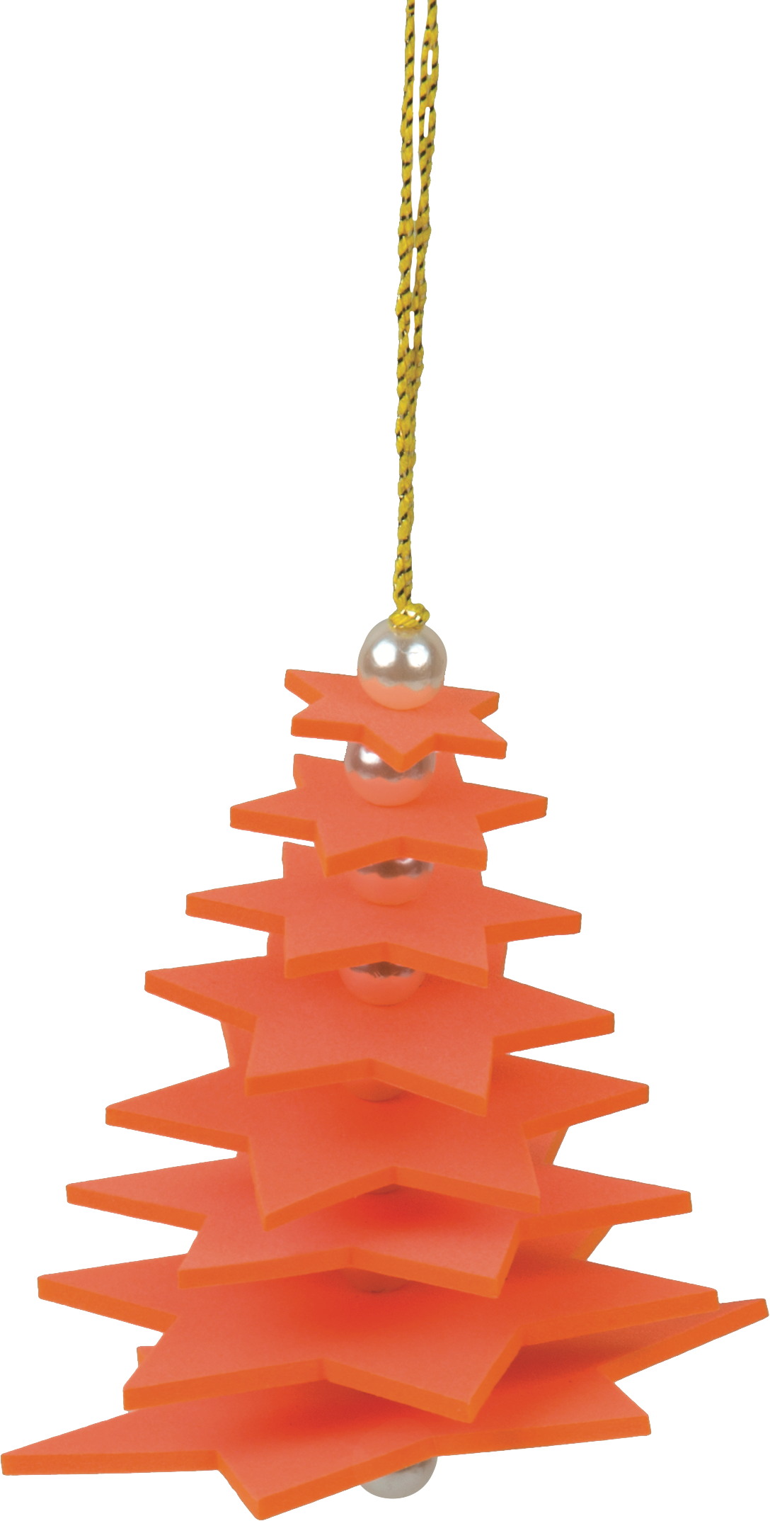 Sternenset orange, 8-teilig, aus Moosgummi