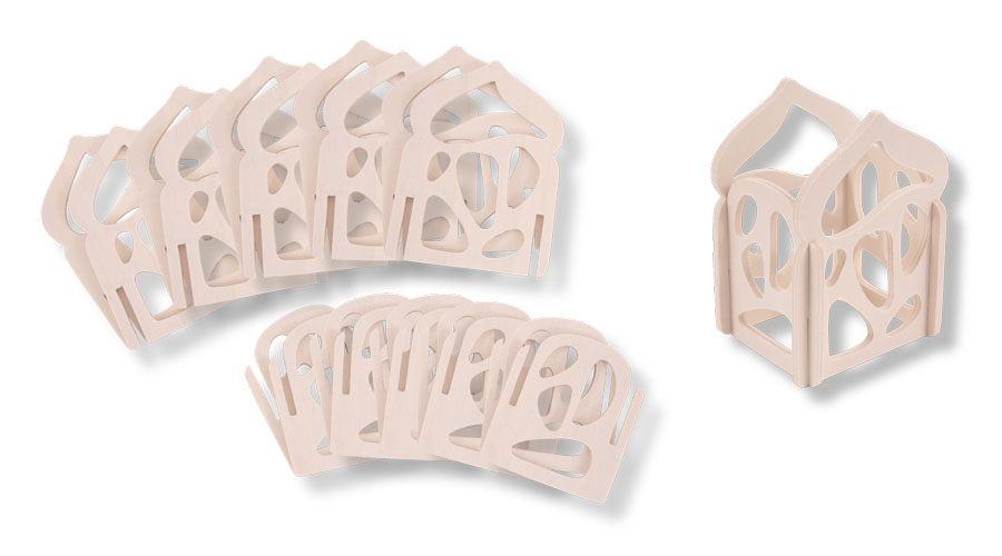 Laterne Fantasia 6 Stück 9,5 x 8 x 12,5cm