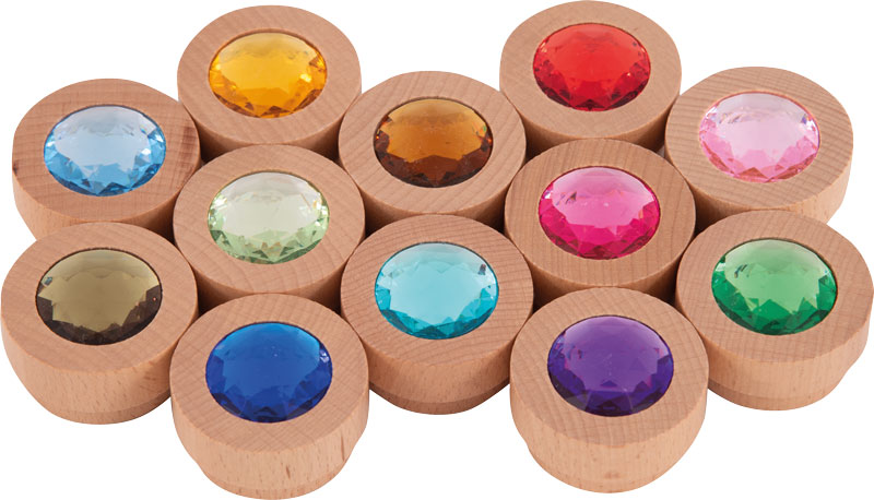 Regenbogen Funkelsteine 12 Stück sortiert