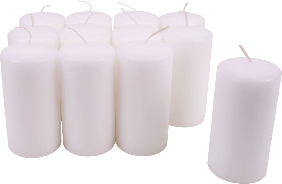 Stumpenkerze weiß