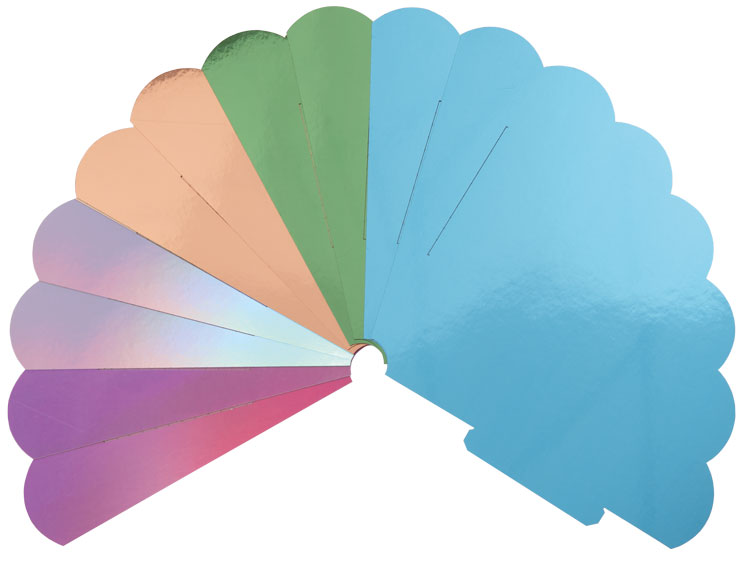 Metallic Geschenktütenrohlinge 10 Stück sortiert