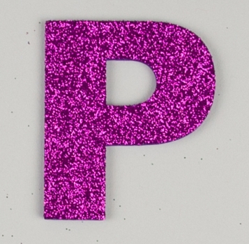 Glitterbuchstabe Maxi P lila