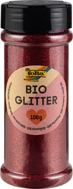 Glitter 100g mit Streukappe, rot