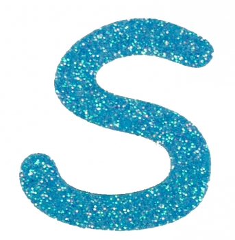 Glitterbuchstabe S türkis