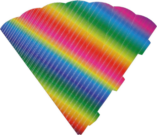 3D Schultütenrohling regenbogen