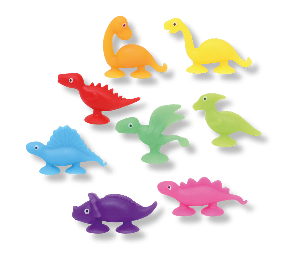Dinosaurier mit Saugnapf 8 Stück