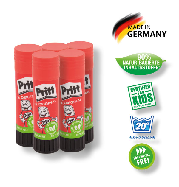 Pritt Klebestift 5 x 43 g, lösemittelfrei