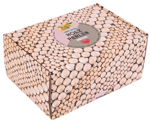 Holzperlenmischung XL natur, 1000 g