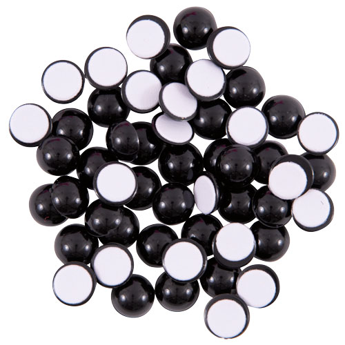 Halbaugen schwarz, 50 Stück