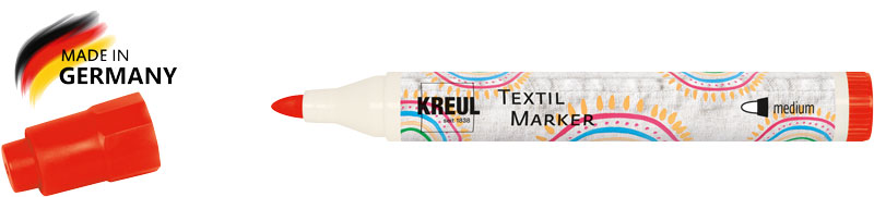 Textilmarker rot, Spitze 2 - 4 mm