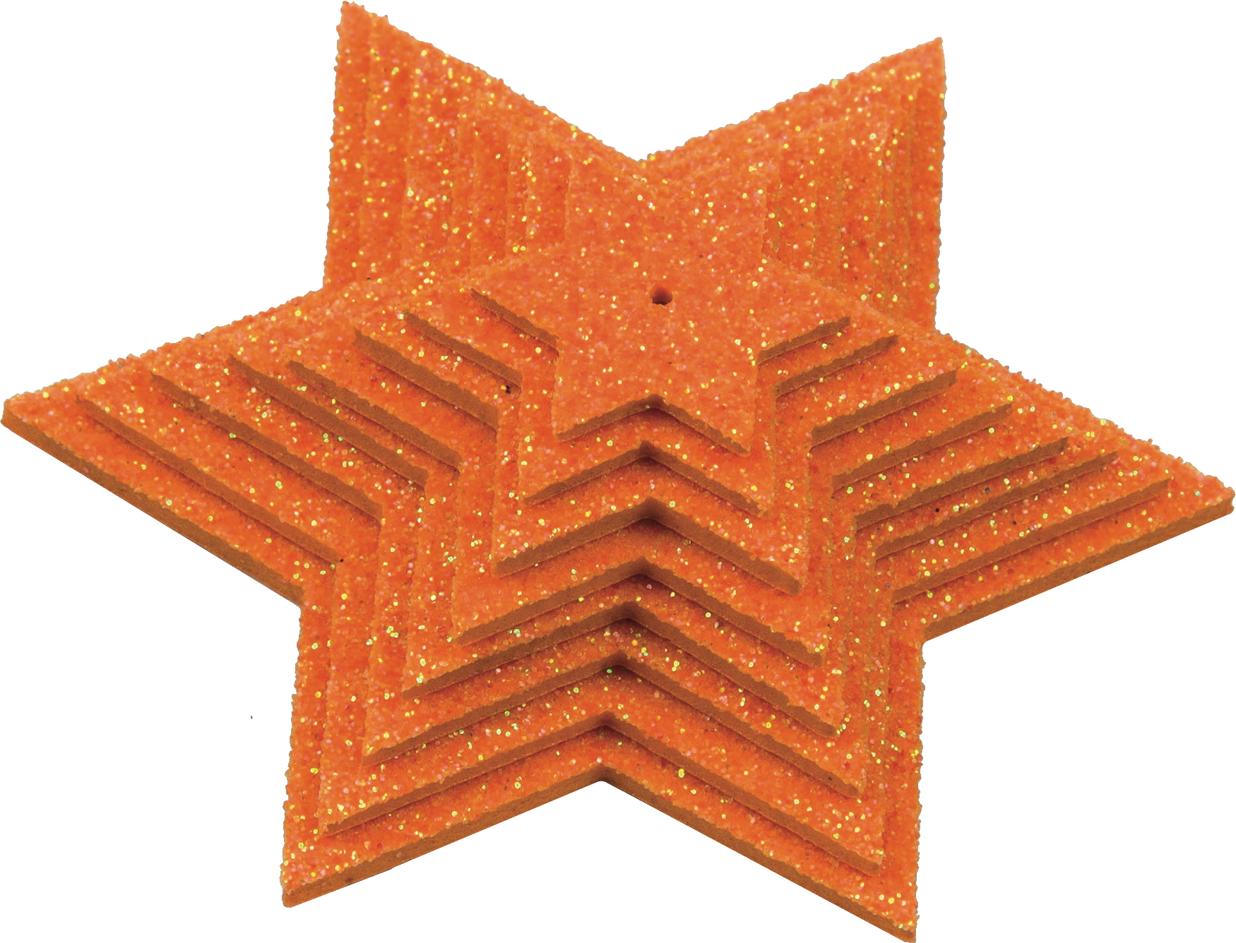 Glittersternenset mandarine, 8-teilig