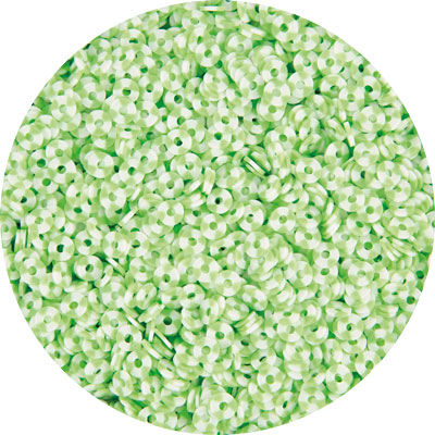 Heishi Scheibenperle weiß/grün