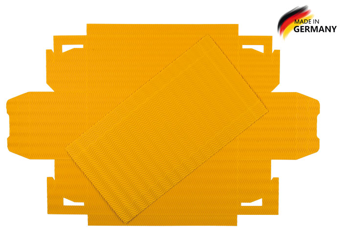 Kreativkarton gelb aus 3D Wellpappe