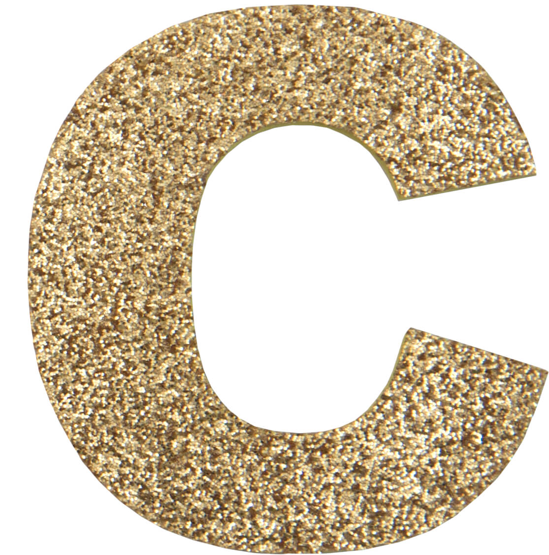 Glitterbuchstabe Maxi C gold