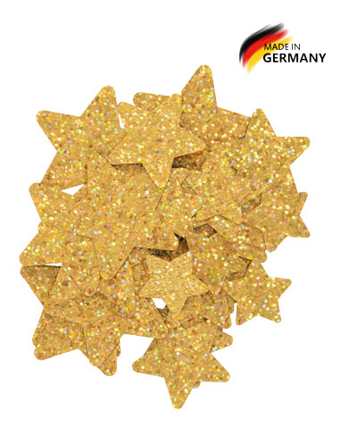 Glitterkartonsortiment grob Sterne, gold
