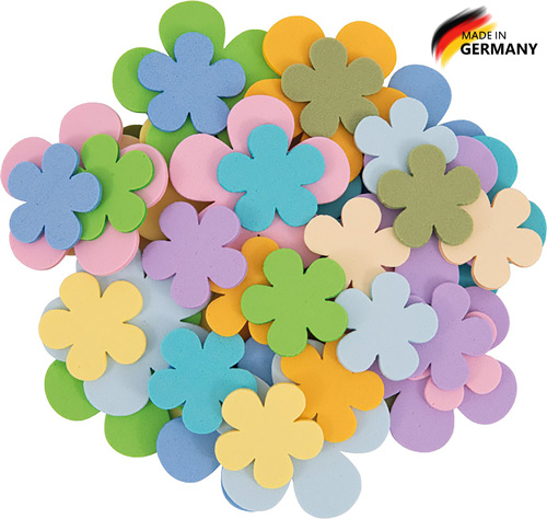 Blumen Pastelltöne, 40 Stück sortiert