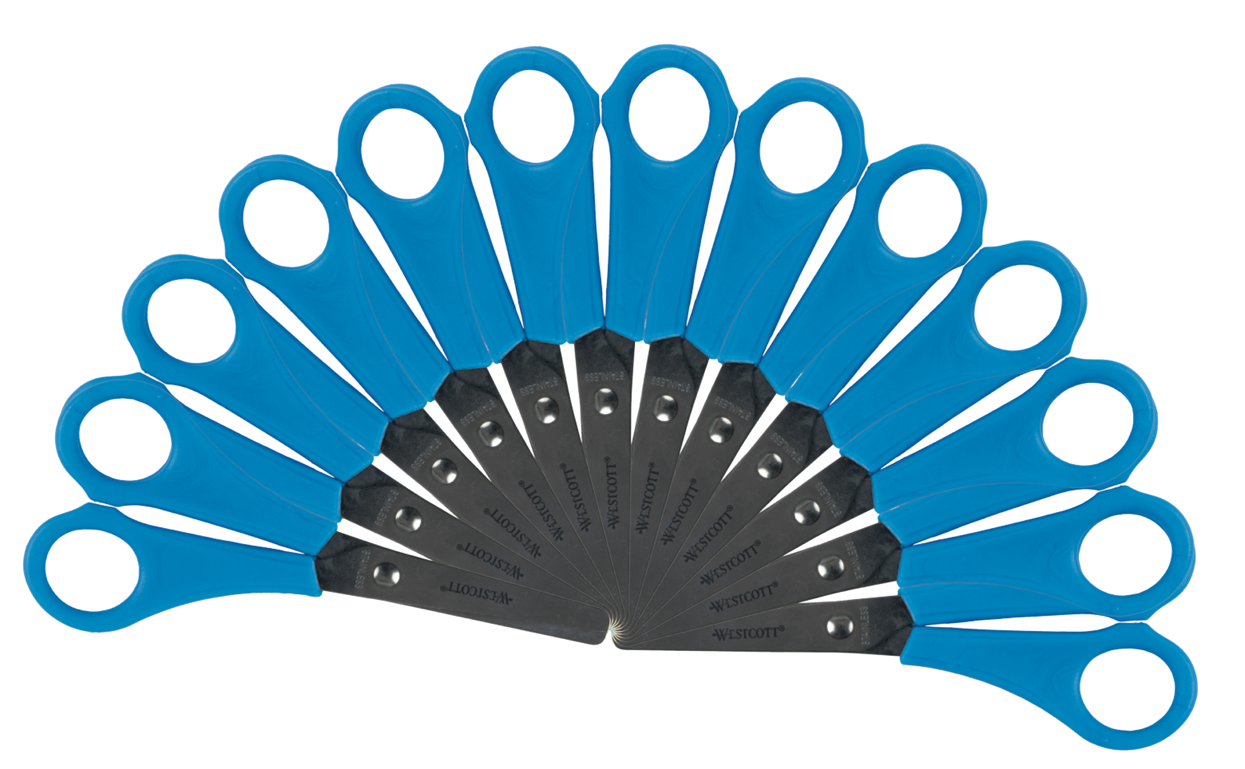 Kinderschere blau, 12 Stück, 13 cm