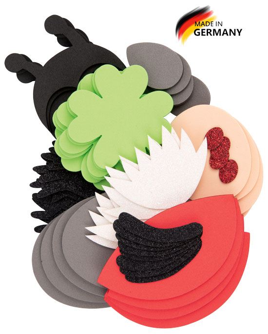 Moosgummisortiment Glückskäfer