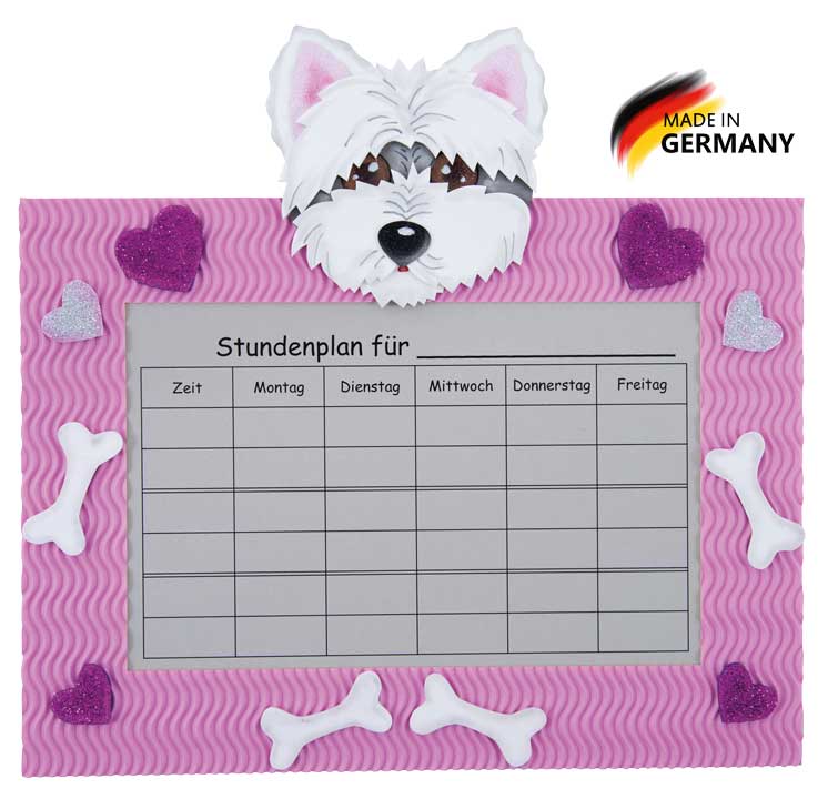 Stundenplan Bastelset Hund