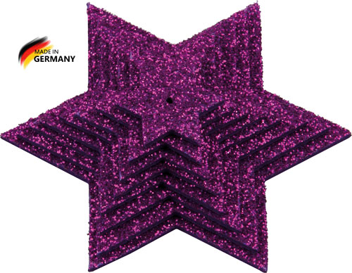Glittersternenset lila, 8-teilig, aus Moosgummi