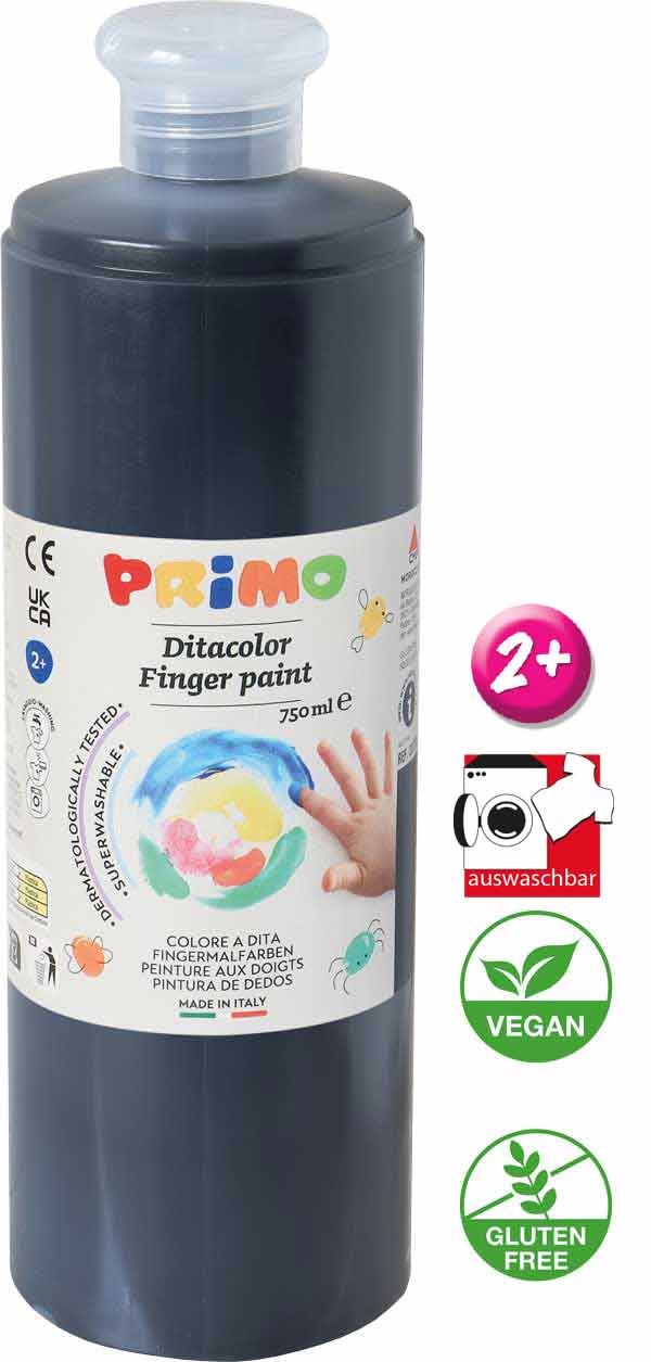 Fingermalfarbe Primo schwarz