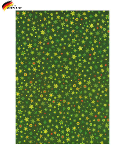 Transparentpapier Sternlis grün