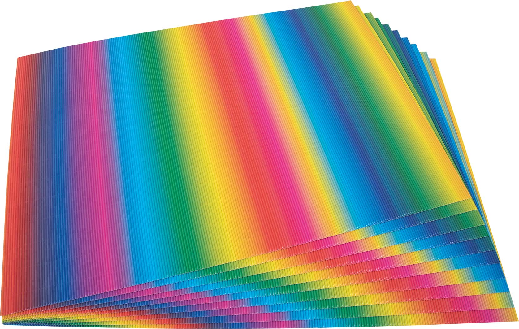 Wellpappe regenbogen, 10 Bogen