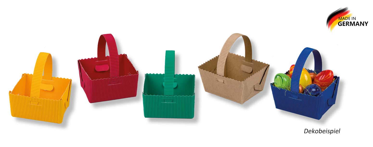 Osterkörbchen mit Henkel, 10 Stück sortiert